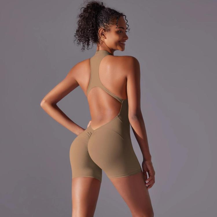 High-Intensity Tight-Fitting Backless Bodysuit/Yoga Wear, Size: L