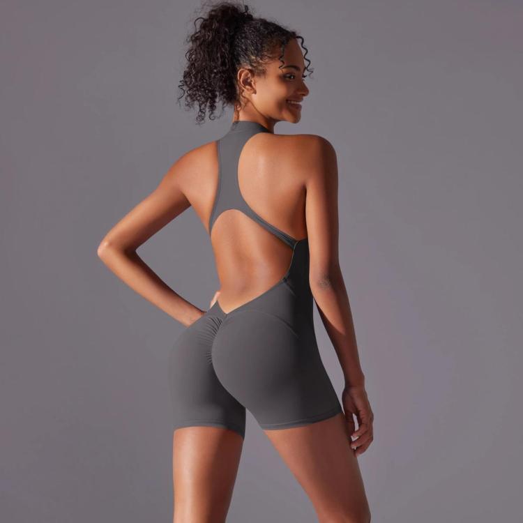 High-Intensity Tight-Fitting Backless Bodysuit/Yoga Wear, Size: L