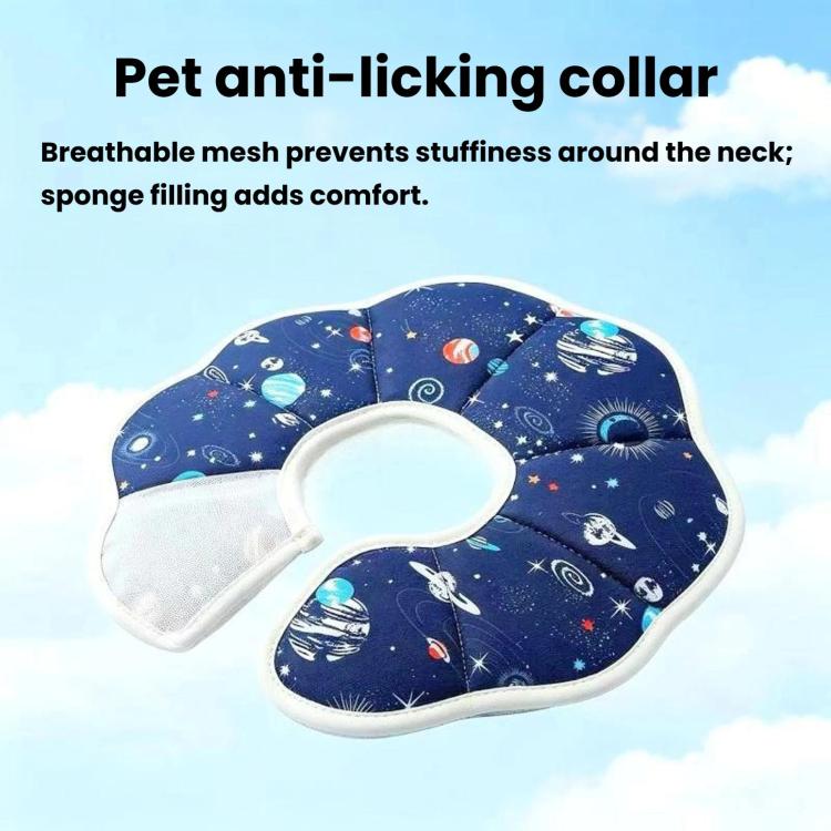 Pet Elizabeth Collar Post-Surgery Anti-Lick Ring, Adjustable Soft Recovery Cone For Cats, Spec: XS Planet