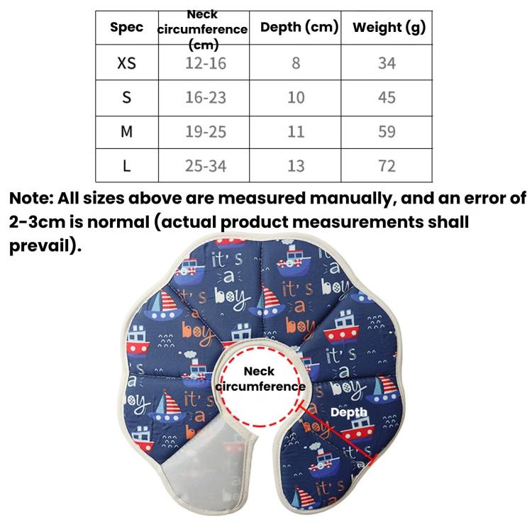 Pet Elizabeth Collar Post-Surgery Anti-Lick Ring, Adjustable Soft Recovery Cone For Cats, Spec: S Planet