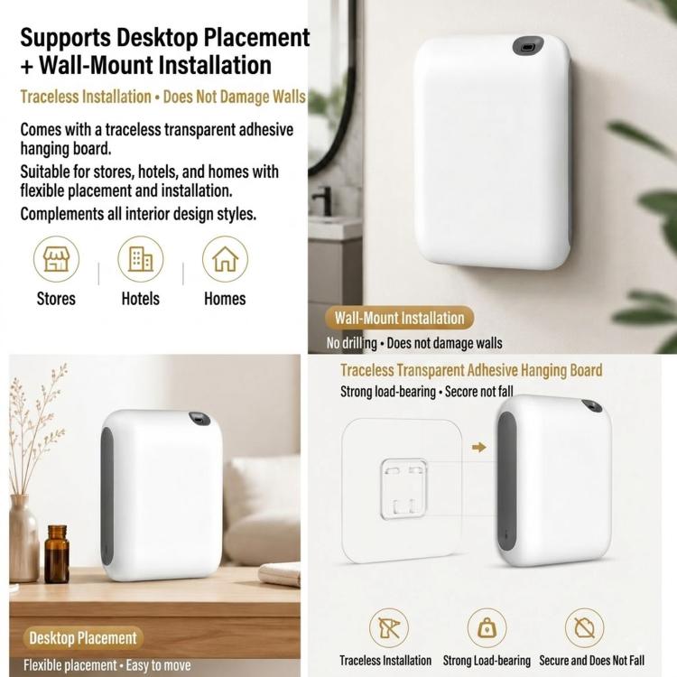 Home Smart Aromatherapy Diffuser Essential Oil Diffuser Automatic Fragrance Diffuser OV2Pro AU Plug - White