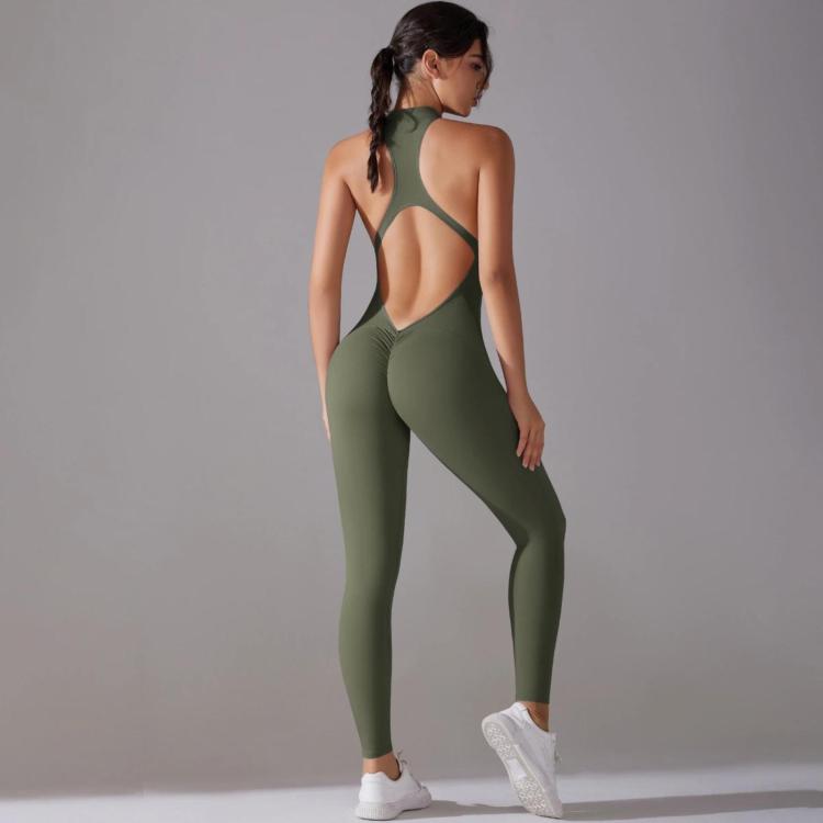 Long High-intensity Tight-fitting Backless Bodysuit/Yoga Wear, Size: M