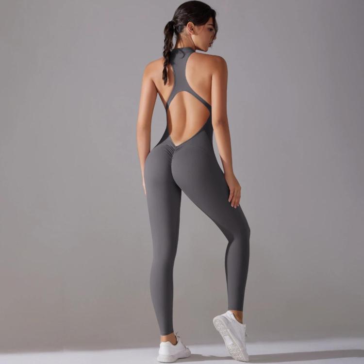 Long High-intensity Tight-fitting Backless Bodysuit/Yoga Wear, Size: M