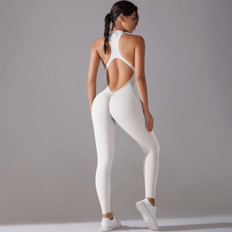 Long High-intensity Tight-fitting Backless Bodysuit/Yoga Wear, Size: L