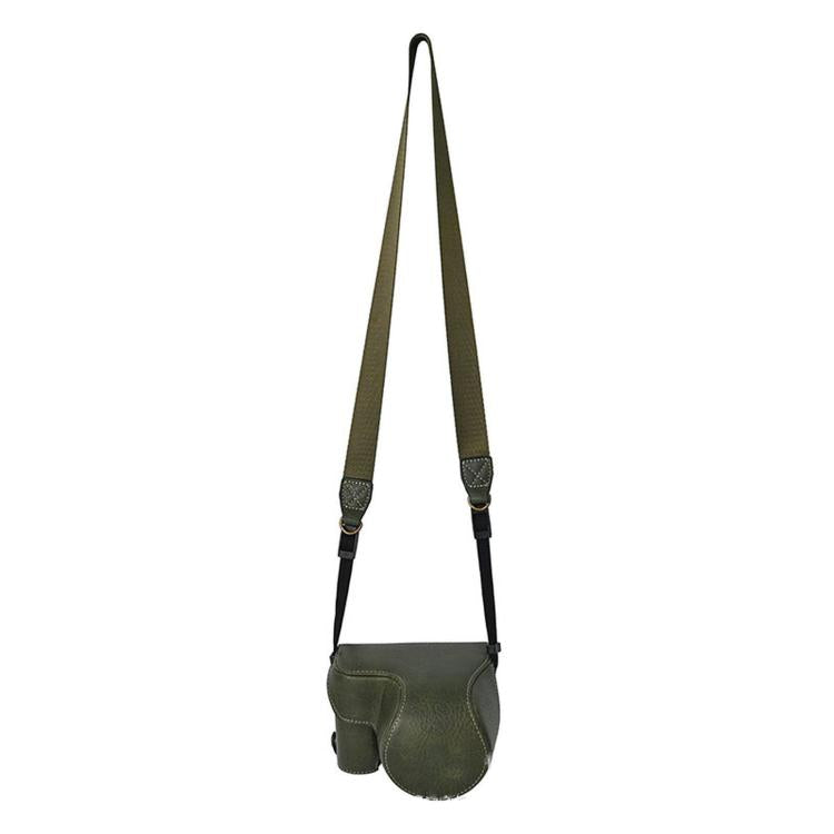 For Sony ZV-E10 II / ZV-E10M2 PU Leather Camera Case Bag Protective Half Body Cover With Shoulder Strap
