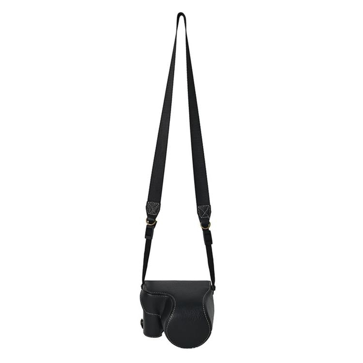 For Sony ZV-E10 II / ZV-E10M2 PU Leather Camera Case Bag Protective Half Body Cover With Shoulder Strap