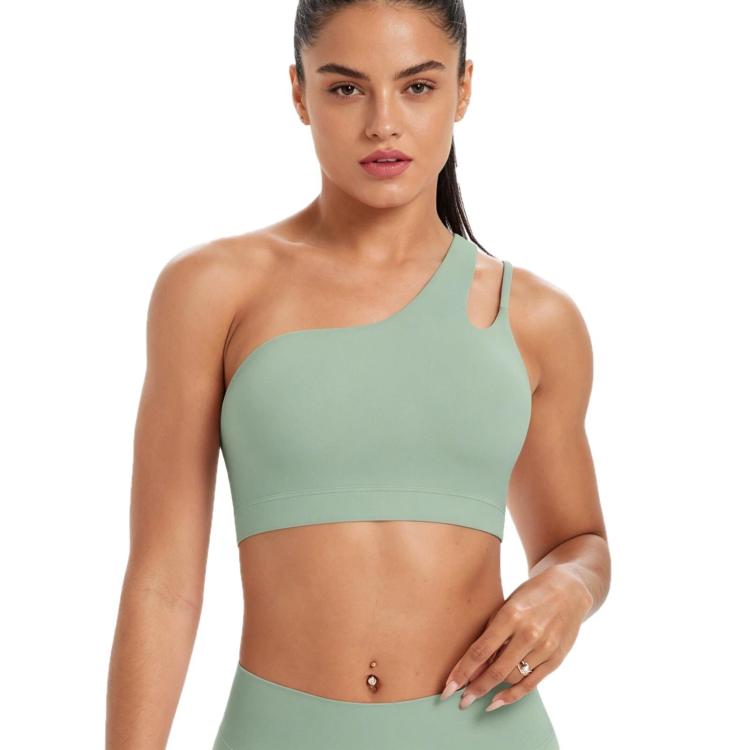 One-Shoulder Backless Sports Bra For Running Fitness And Yoga, Size: S