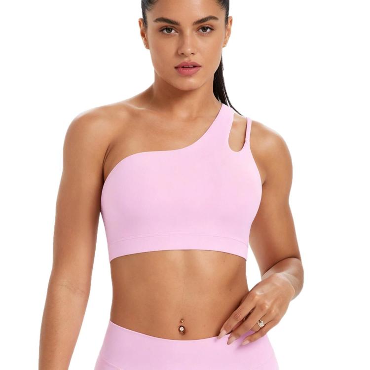 One-Shoulder Backless Sports Bra For Running Fitness And Yoga, Size: S