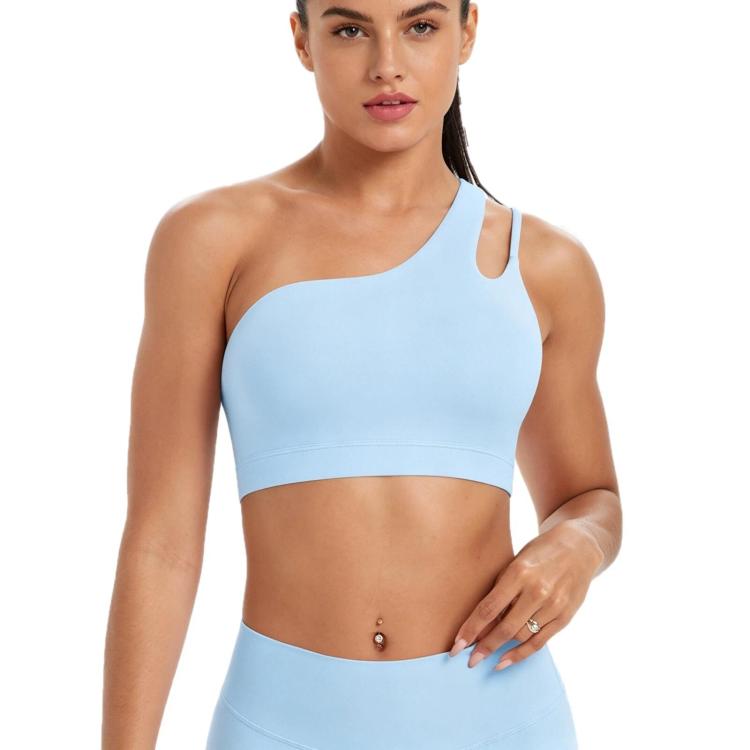 One-Shoulder Backless Sports Bra For Running Fitness And Yoga, Size: M