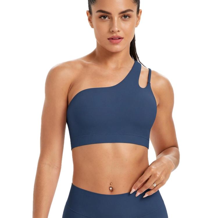 One-Shoulder Backless Sports Bra For Running Fitness And Yoga, Size: XL