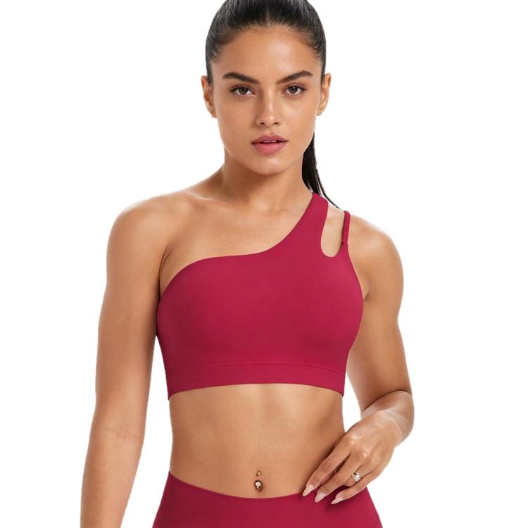 One-Shoulder Backless Sports Bra For Running Fitness And Yoga, Size: XL
