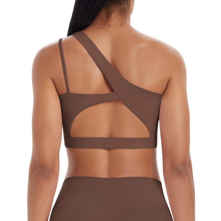 One-Shoulder Backless Sports Bra For Running Fitness And Yoga, Size: S