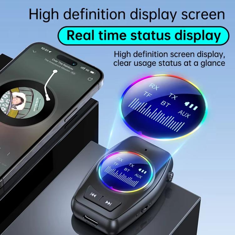 AUX Car Bluetooth 5.4 Receiver / Transmitter Audio Adapter With HD Display