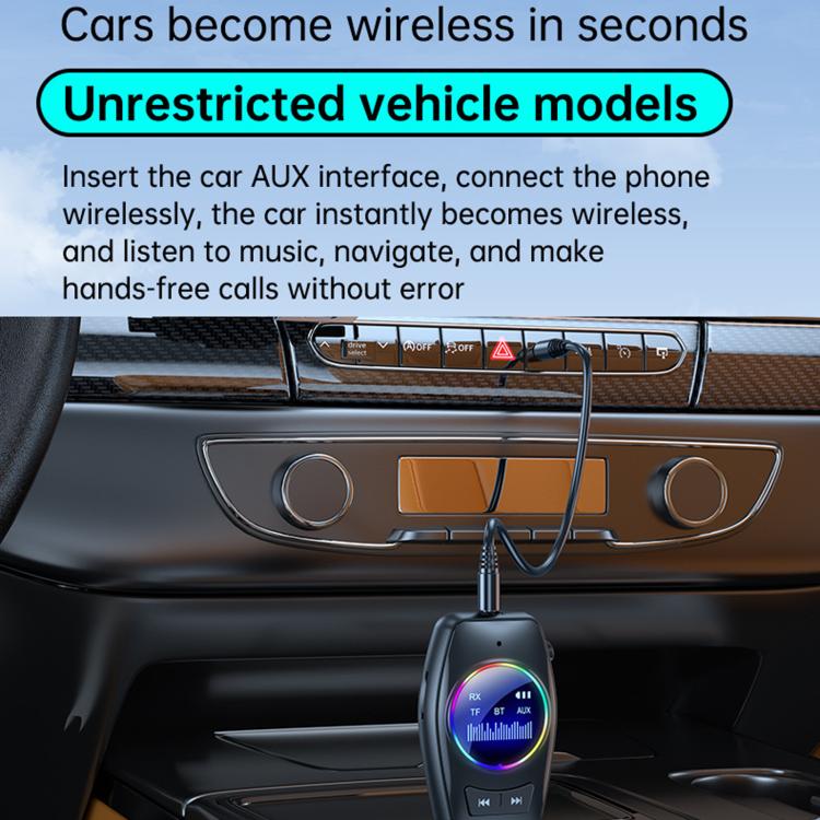 AUX Car Bluetooth 5.4 Receiver / Transmitter Audio Adapter With HD Display