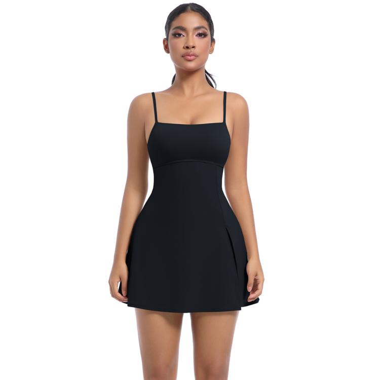 Outdoor Golf Anti-exposure Leggings/Sports Dress With Bra Pads, Size: M