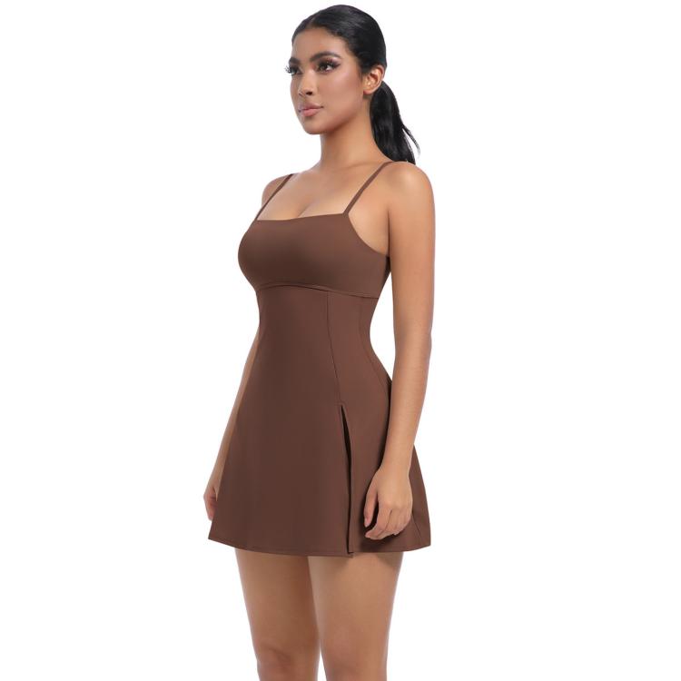 Outdoor Golf Anti-exposure Leggings/Sports Dress With Bra Pads, Size: M