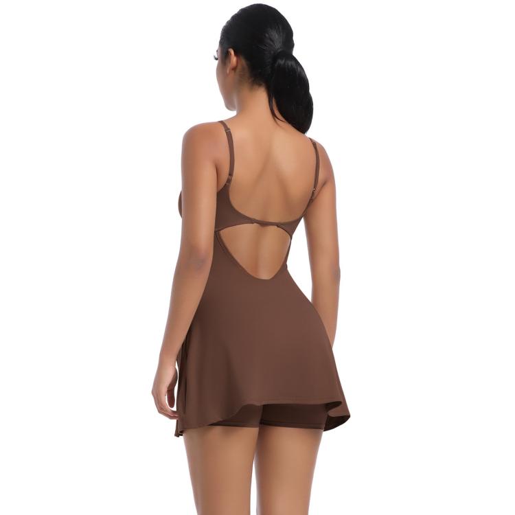 Outdoor Golf Anti-exposure Leggings/Sports Dress With Bra Pads, Size: L