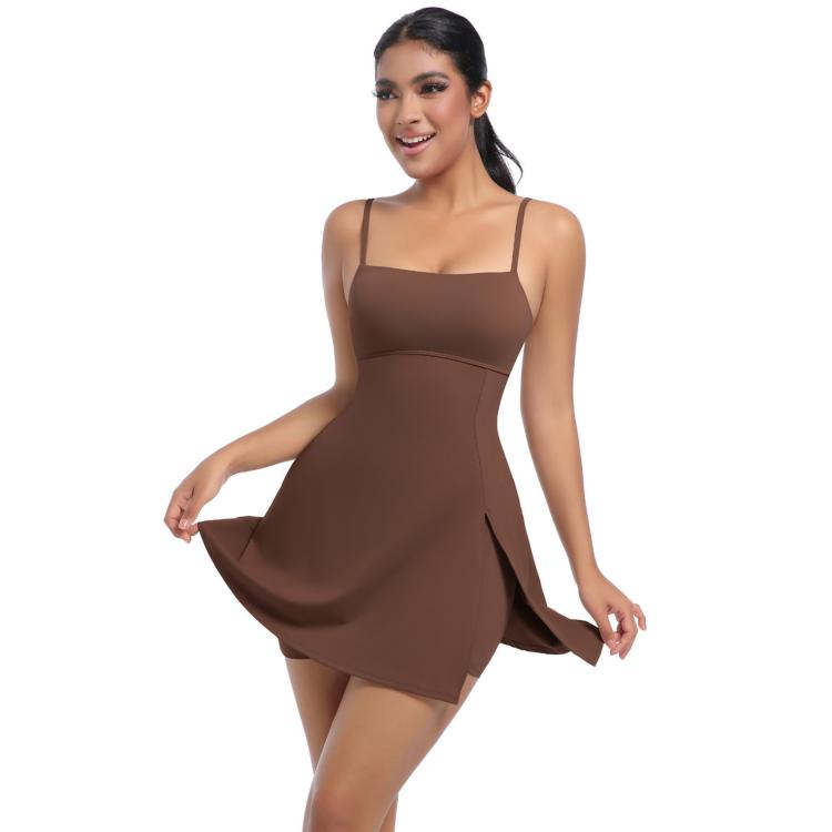 Outdoor Golf Anti-exposure Leggings/Sports Dress With Bra Pads, Size: S