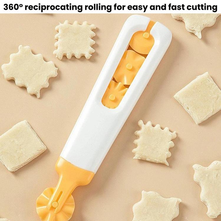 LsCook 4 In 1 Decorative Roller Cutter Set Baking and Cake Cutter - Color Box Packaging