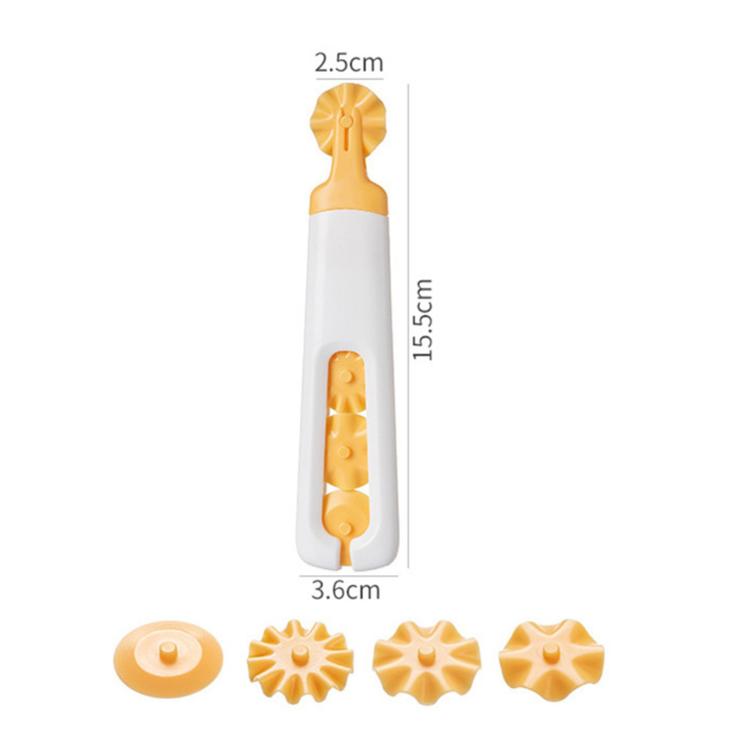 LsCook 4 In 1 Decorative Roller Cutter Set Baking and Cake Cutter - Color Box Packaging