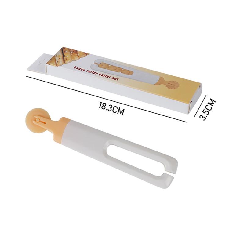 LsCook 4 In 1 Decorative Roller Cutter Set Baking and Cake Cutter - Color Box Packaging