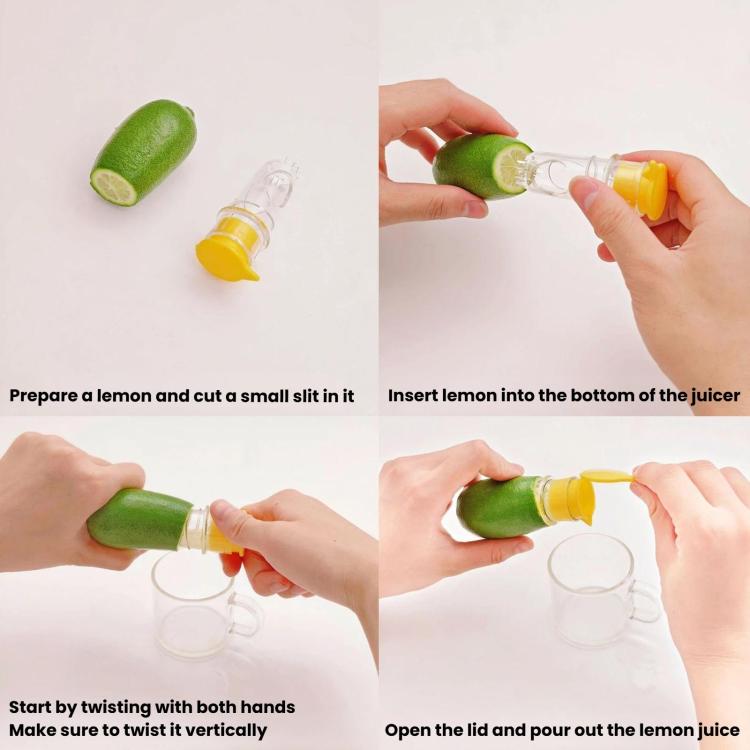 LsCook 2-Piece Set Lemon Manual Juicer - Blister Pack Yellow+Green