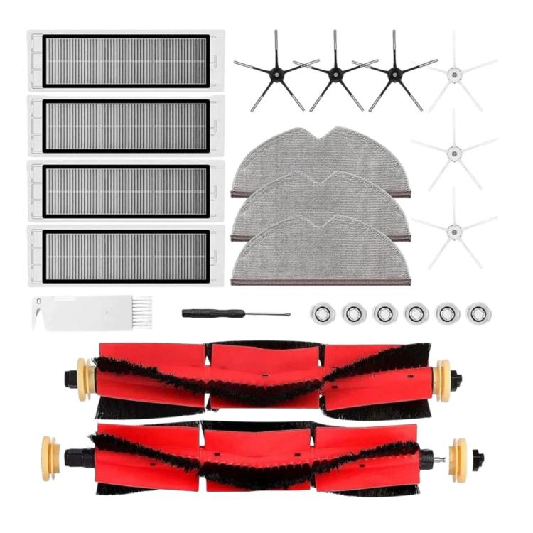 For Xiaomi Roborock S50 / S51 / S55 / S60 / S65 / S5 / S6 Robot Vacuum Cleaner Replacement Parts Removable Main Brush, Spec: 2+4+3+6+6+1