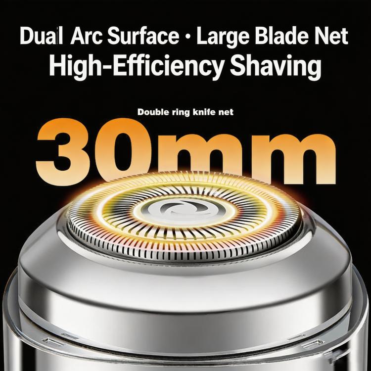 Mini Electric Shaver For Men 2-In-1 Portable Travel Razor & Nose Hair Trimmer Waterproof Wet & Dry Rechargeable Shaver - Silver