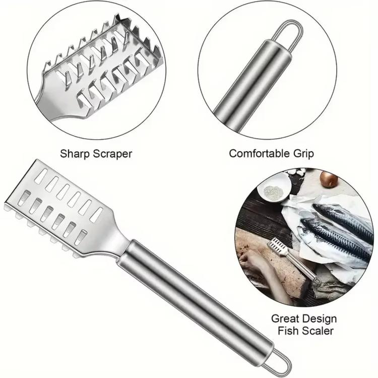 LsCook Square Stainless Steel Fish Scaler
