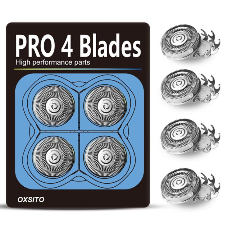 4pcs /Pack Replacement Blades For Skull Shaver Pitbull Gold PRO 4-Head Floating Rotary Shaver Heads