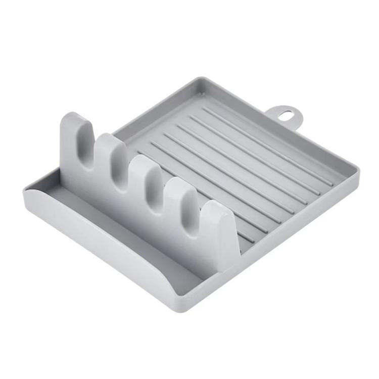 LsCook Kitchen Spatula Holder Storage Rack Multifunctional Utensil Organizer Drainer - Gray
