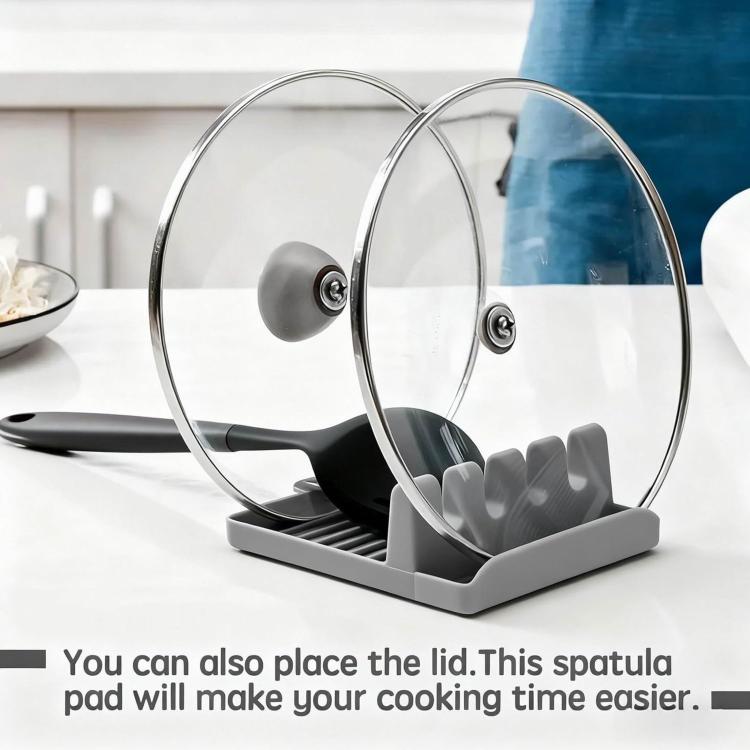 LsCook Kitchen Spatula Holder Storage Rack Multifunctional Utensil Organizer Drainer - Gray