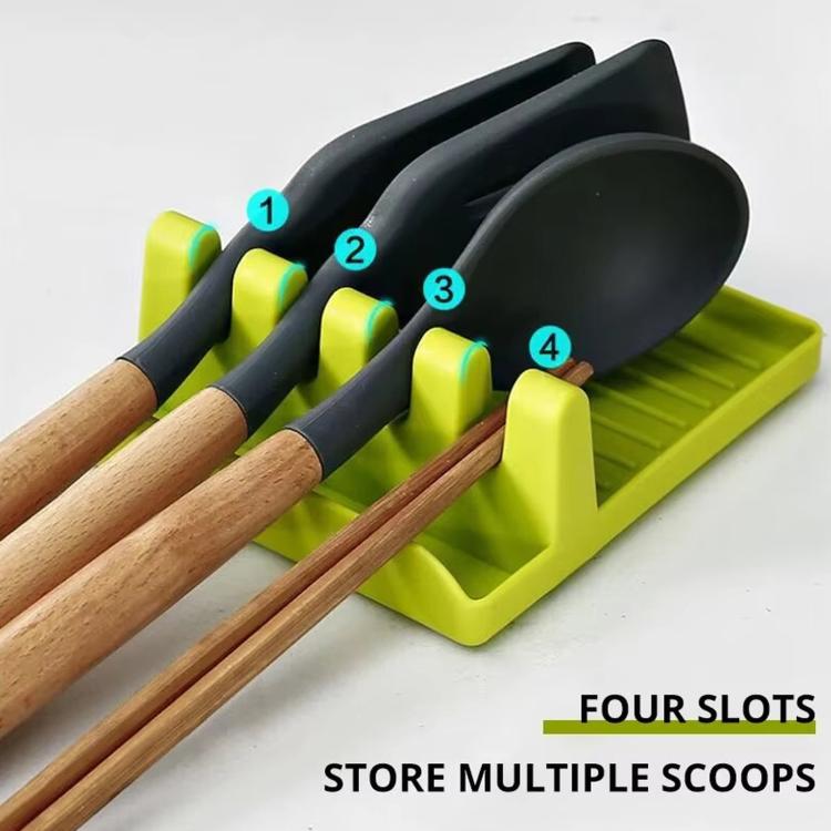LsCook Kitchen Spatula Holder Storage Rack Multifunctional Utensil Organizer Drainer - Gray