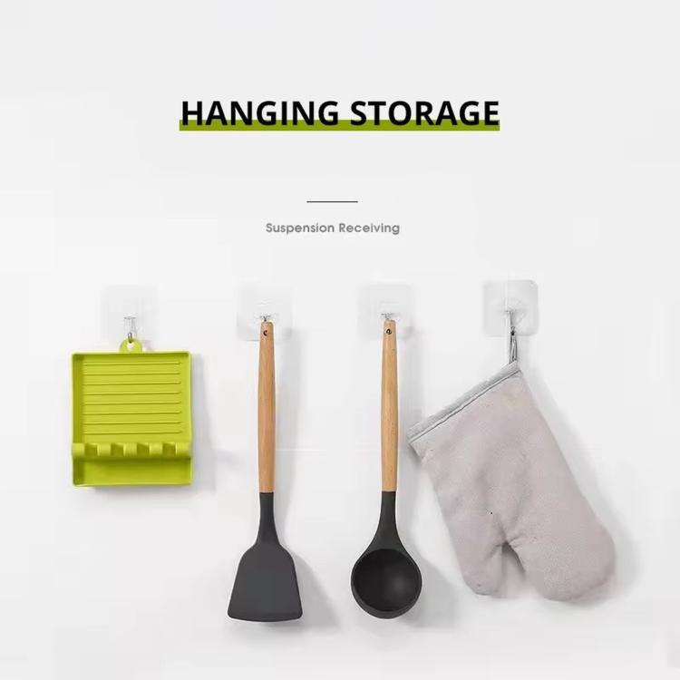 LsCook Kitchen Spatula Holder Storage Rack Multifunctional Utensil Organizer Drainer - Gray