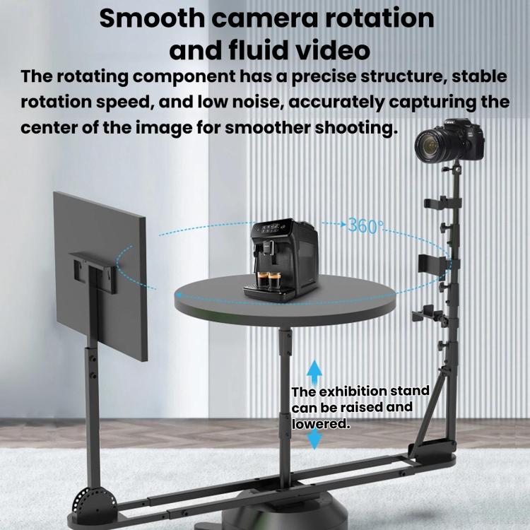 360-Dgree Electric Rotating Display Stand, Panoramic Photography Turntable For Phone & DSLR Camera Product Shooting US Plug