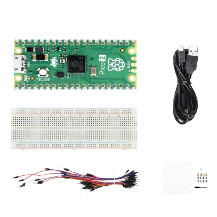 Waveshare For Raspberry Pi Pico 2 Microcontroller Board Based On Official RP2350 Chip Dual-Core & Dual-Architecture Design, Spec: Starter Kit