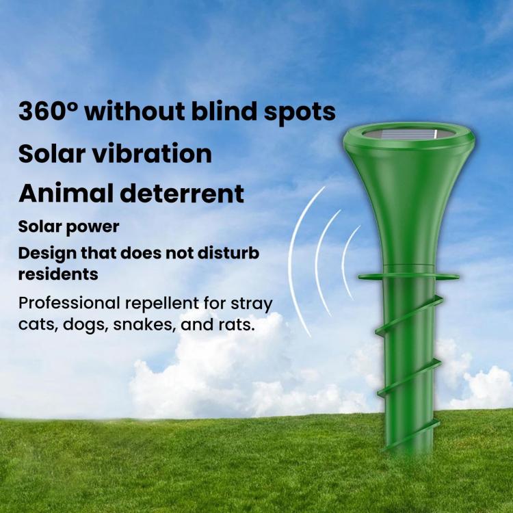 M667 Solar Ground-Plug Animal Repeller With Color Ambient Light, Vibration & Infrared Detection Rat Repellent