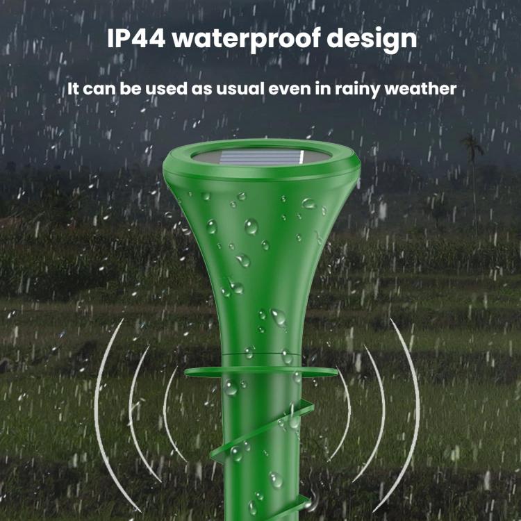 M667 Solar Ground-Plug Animal Repeller With Color Ambient Light, Vibration & Infrared Detection Rat Repellent