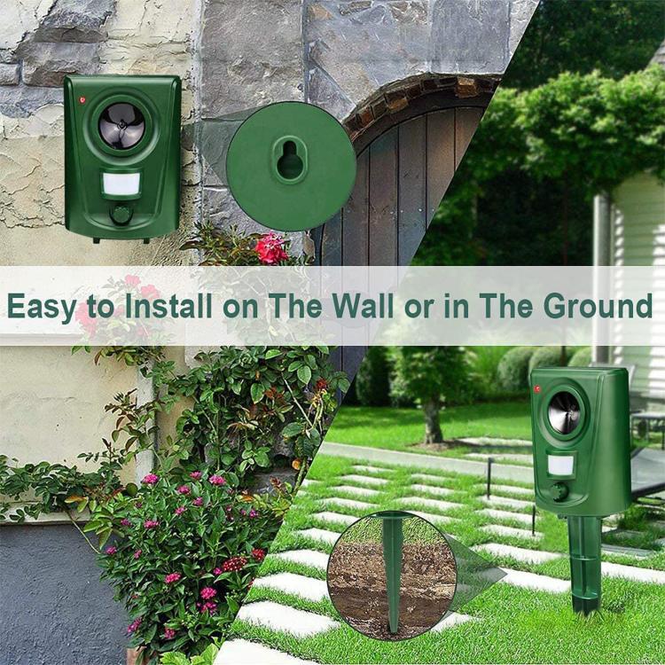 Outdoor Waterproof Infrared Animal Repeller, High-Power Ultrasonic Weasel Repellent