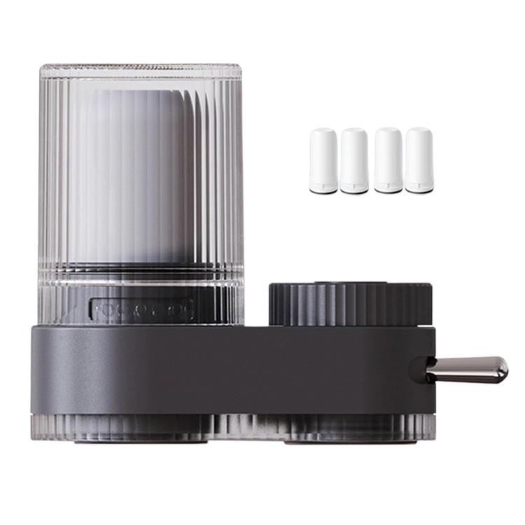 Flexible Pressurized Faucet Filter For Kitchen, Washable Ceramic Core Tap Water Purifier, Spec: 4 Core Grey