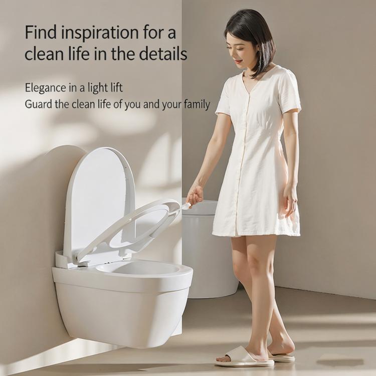 Toilet Seat Lifter Handle Adjustable Sanitary Toilet Lid Lifter For Bathroom Hygiene, Anti-Dirty No-Touch Toilet Cover Handle - White