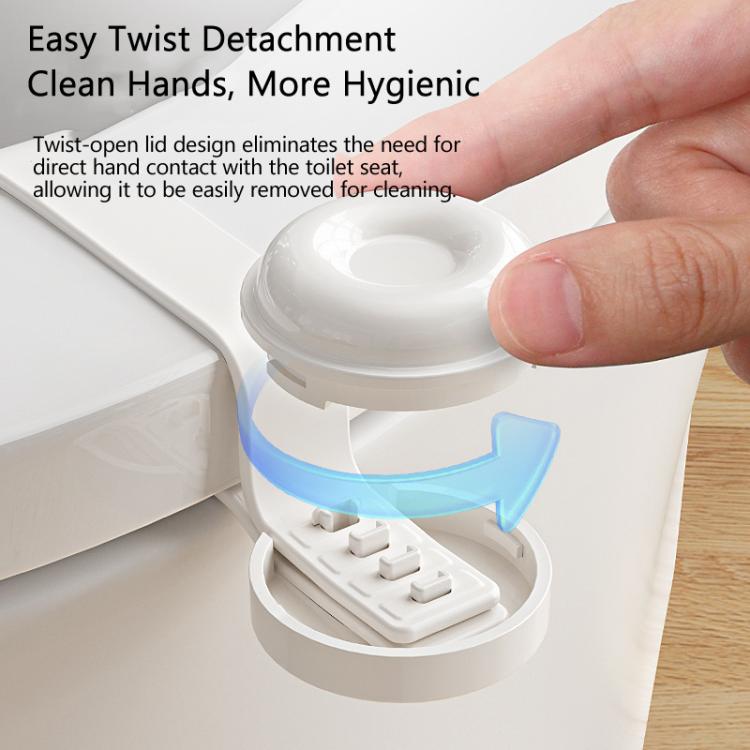 Toilet Seat Lifter Handle Adjustable Sanitary Toilet Lid Lifter For Bathroom Hygiene, Anti-Dirty No-Touch Toilet Cover Handle - White