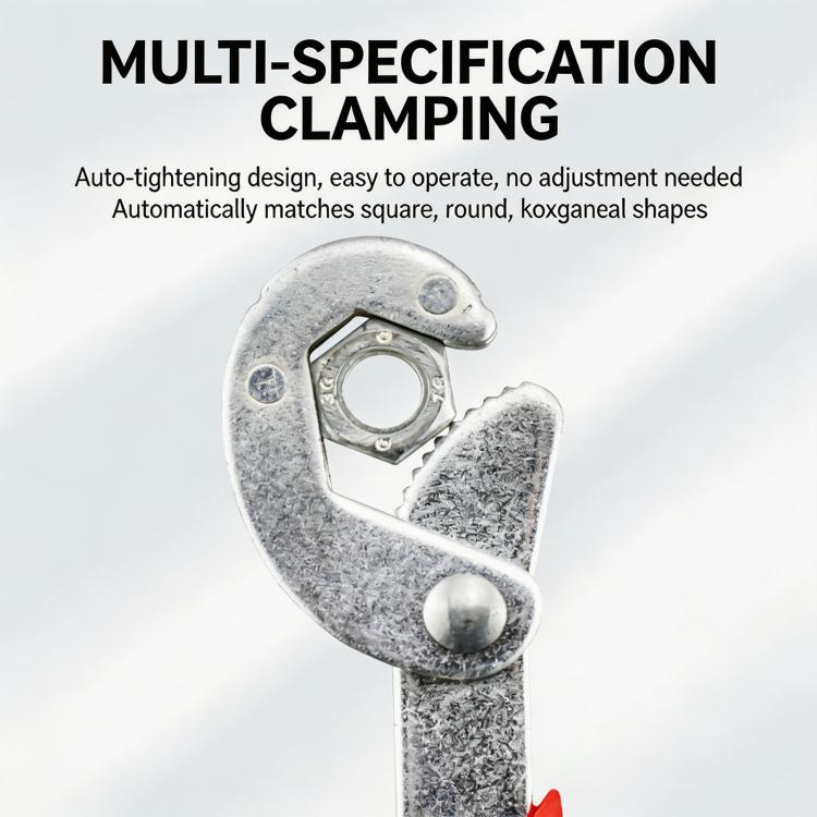 Universal Multi-Function Wrench 8-inch Adjustable Quick Spanner for 6-22mm Nuts & Bolts, Self-Adjusting Pipe Wrench for Plumbing, Repair, Automotive Small