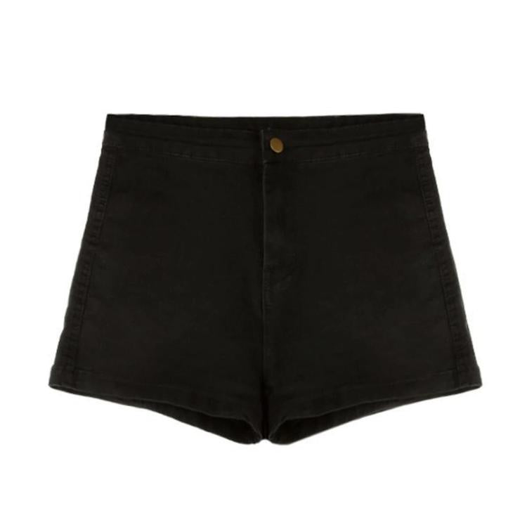 Summer High-waisted Denim Shorts Tight Hot Pants, Size: S