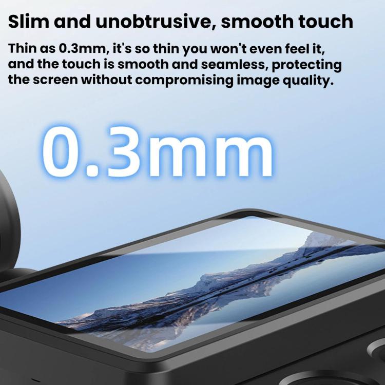 For DJI Osmo Pocket 4 / 3 BRDRC AR Tempered Glass Screen Protector Applicator - Translucent Black