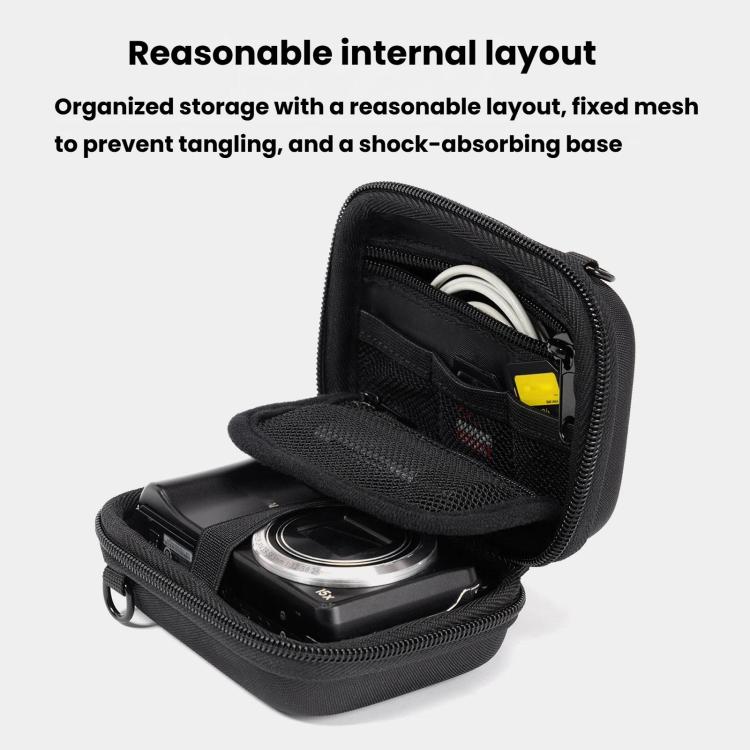 Cwatcun H45 3.0 Portable CCD Camera Bag Single-Shoulder EVA Mirrorless Compact Cameras Storage Bag - Black