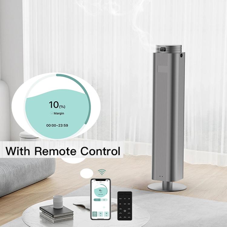 Smartphone App/Remote-Controlled Dual-Fluid Aromatherapy Diffuser Large-Area Freestanding Automatic Fragrance Diffuser EU Plug - Titanium Color