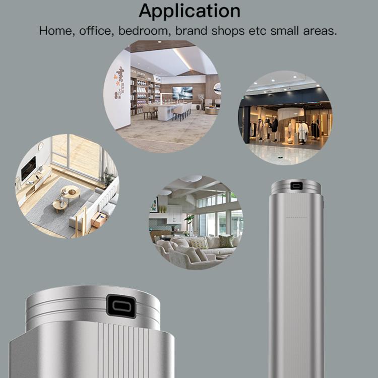 Smartphone App/Remote-Controlled Dual-Fluid Aromatherapy Diffuser Large-Area Freestanding Automatic Fragrance Diffuser EU Plug - Titanium Color