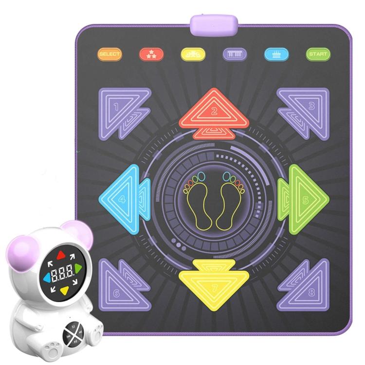 Home Sports Kids Light-Up Dance Mat, Wireless Musical Fitness Dance Machine - Black