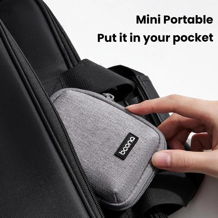 Baona BN-G020 Headphone Cable Pouch USB Flash Drive Charger Protective Case Laptop Power Adapter Organizer, Spec: Large Gray